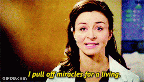 Woman In Lab Coat Says I Pull Off Miracles For A Living GIF
