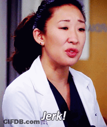 Woman In Lab Coat Says Jerk GIF