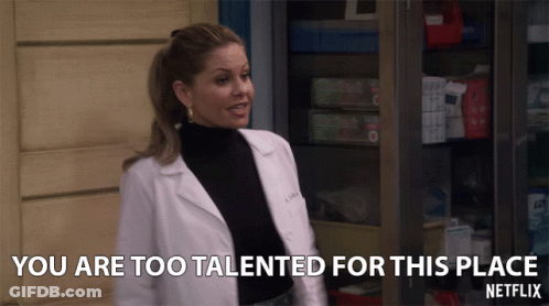 Woman In Lab Coat Says You Are Too Talented GIF