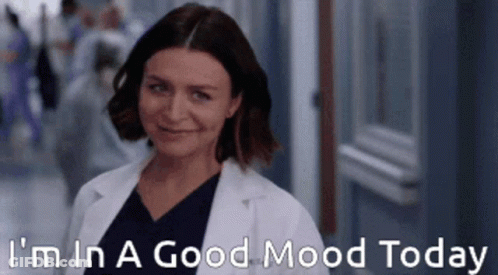 Woman In Lab Coat Smiling I'm In A Good Mood Today GIF