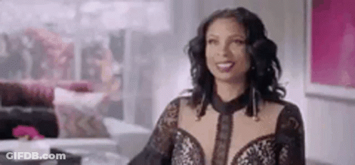 Woman In Lace Dress Smiling GIF
