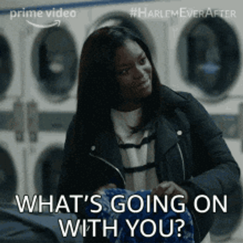 Woman In Laundry Whats Going On With You GIF
