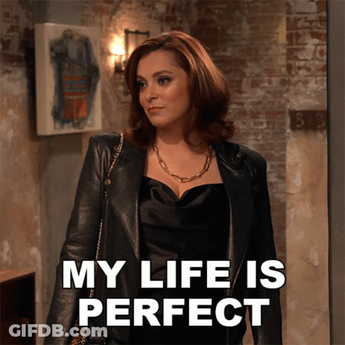 Woman In Leather Jacket With Perfect Life GIF