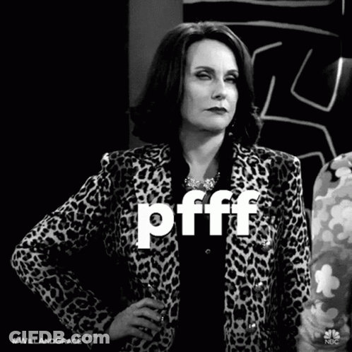 Woman In Leopard Print Jacket Hands On Hips Saying Pfft GIF