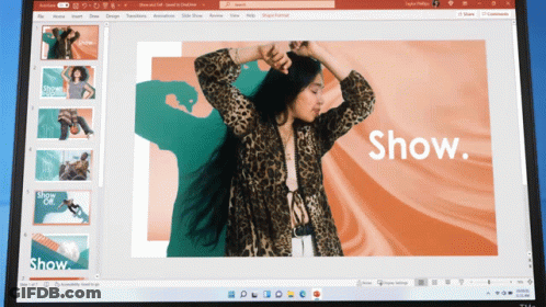 Woman In Leopard Print Jacket Saying Show GIF