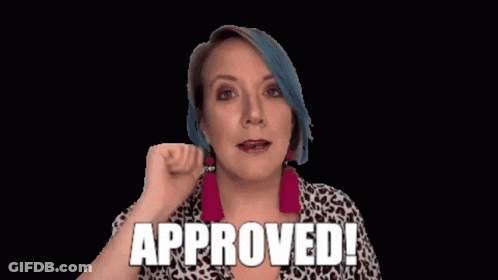 Woman In Leopard Print Shirt Saying Approved GIF