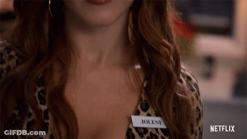 Woman In Leopard Print Shirt With Name Tag GIF
