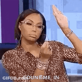 Woman In Leopard Shirt And Glasses Flipping Off GIF