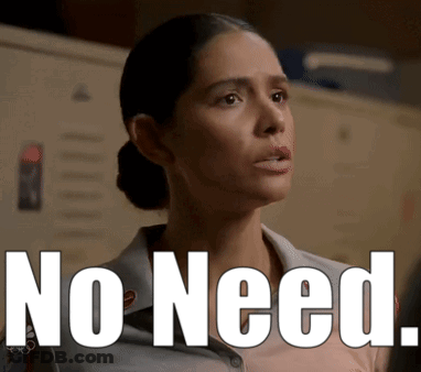 Woman In Locker Room Saying No Need GIF