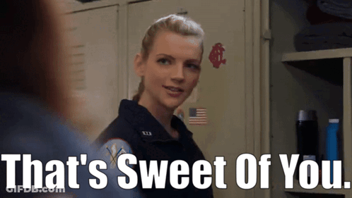 Woman In Locker Room Saying That's Sweet Of You GIF