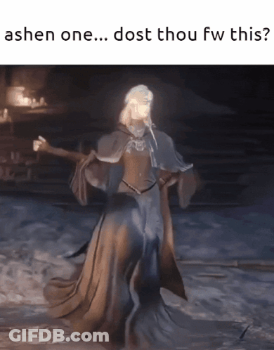 Woman In Long Dress Ashen One Dost Thou Fw This GIF