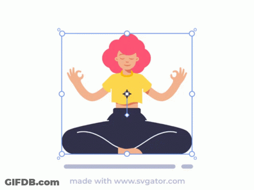 Woman In Lotus Pose Www.svgator.com GIF