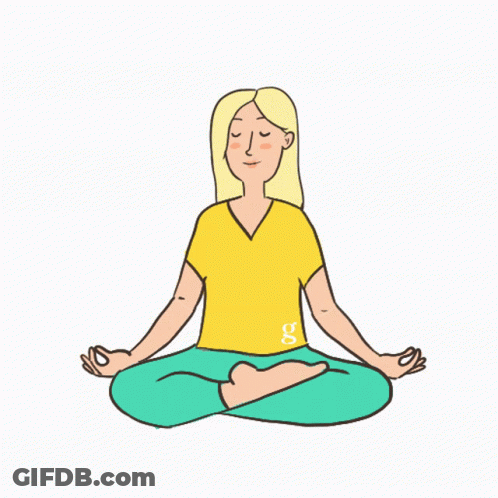Woman In Lotus Position Eyes Closed GIF