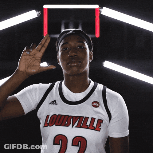 Woman In Louisville Jersey Number 29 GIF