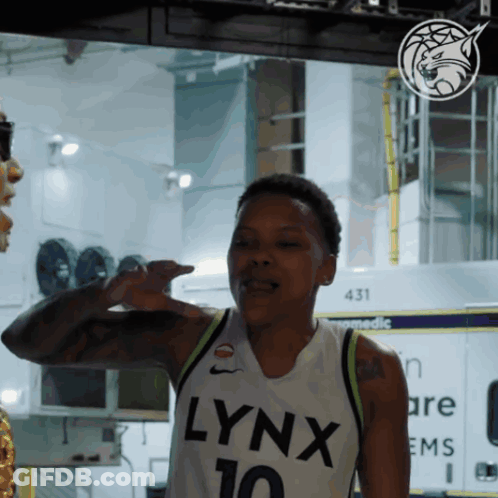 Woman In Lynx Jersey Number 10 GIF