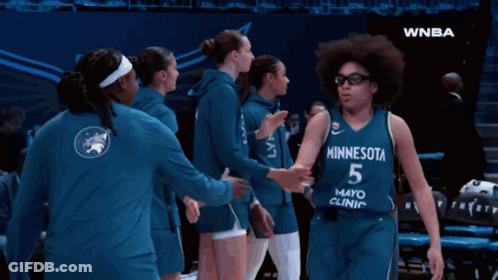 Woman In Lynx Jersey Talks To Referee GIF
