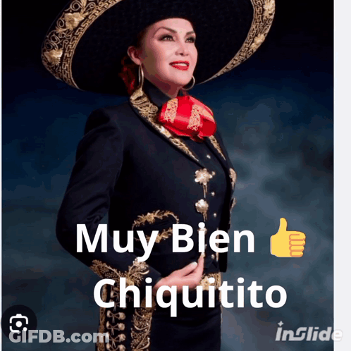 Woman In Mariachi Outfit Giving Thumbs Up GIF