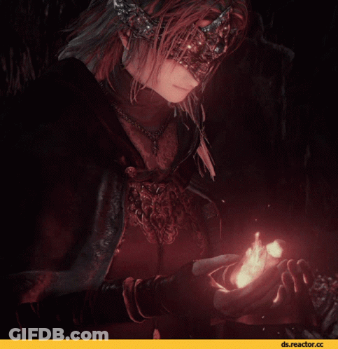 Woman In Mask Holding Fire GIF