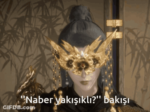 Woman In Mask Saying Naber Yakisiki GIF