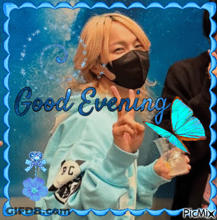 Woman In Mask With Butterfly Saying Good Evening GIF
