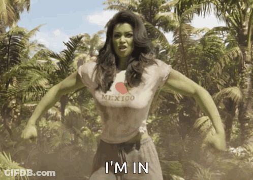 Woman In Mexico Shirt Standing In Jungle GIF