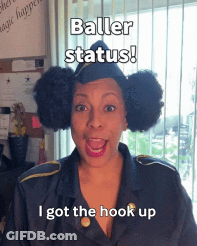 Woman In Military Uniform Baller Status GIF