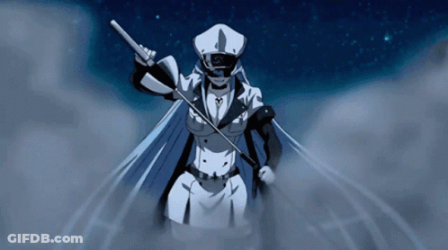 Woman In Military Uniform Holding Sword GIF