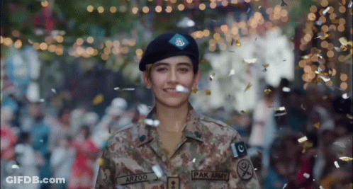 Woman In Military Uniform Name Arzoo GIF