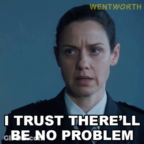 Woman In Military Uniform Says I Trust There'll Be No Problem GIF
