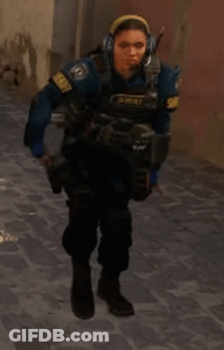 Woman In Military Uniform With SNP Patch On Chest GIF