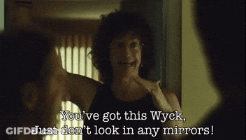 Woman In Mirror Says You've Got This Wyck GIF