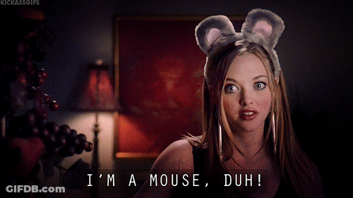 Woman In Mouse Headband Says I'm A Mouse GIF