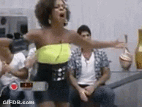 Woman In Neon Yellow Top GIF