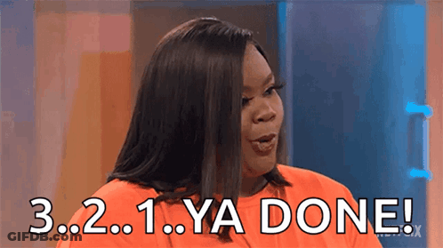 Woman In Orange Shirt Saying Ya Done GIF