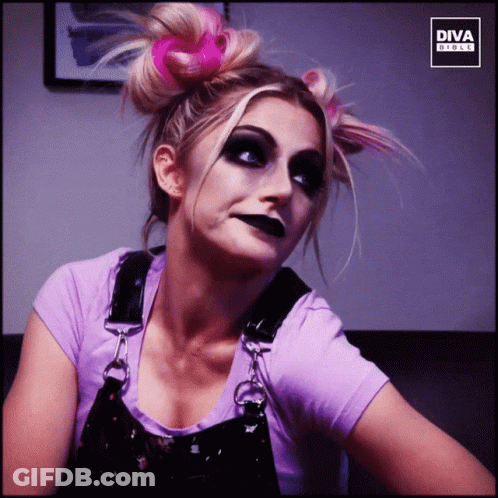 Woman In Overalls And Purple Shirt With Diva Girls GIF
