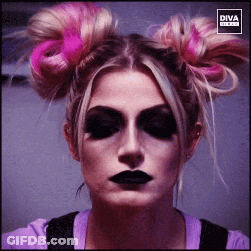 Woman In Overalls And Purple Shirt With Diva Girls GIF