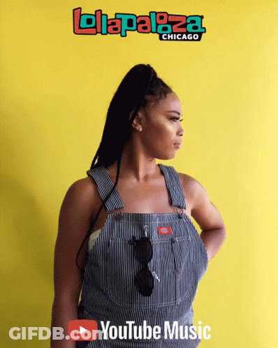 Woman In Overalls Lollapalooza Chicago GIF