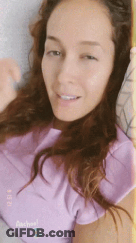 Woman In Pink Aaschool Shirt GIF