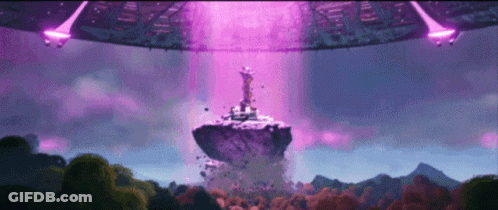Woman In Pink Bikini Next To Man In Plaid Shirt GIF