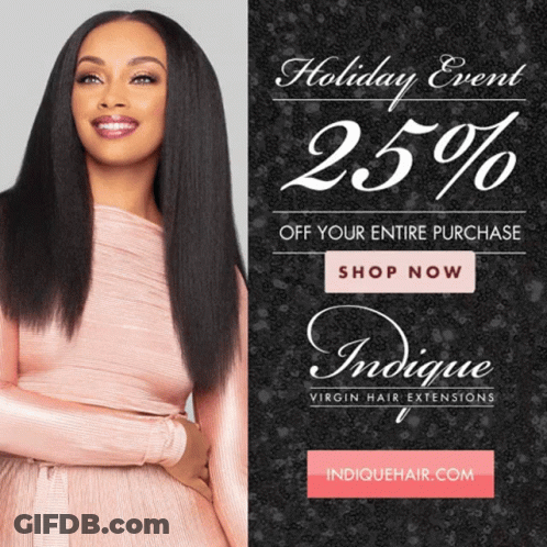 Woman In Pink Dress At 25% Off Holiday Event GIF