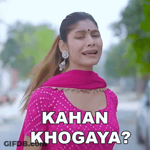 Woman In Pink Dress Crying Kahan Khogaya GIF