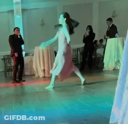 Woman In Pink Dress Dancing GIF