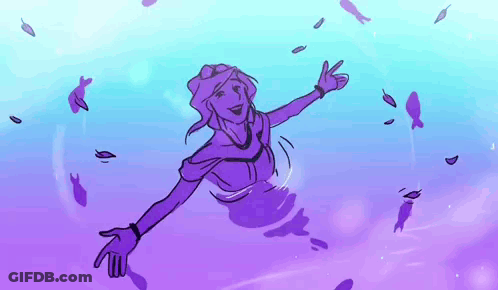 Woman In Pink Dress Dancing In Museum GIF