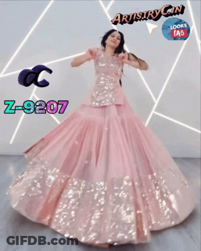 Woman In Pink Dress Dancing GIF