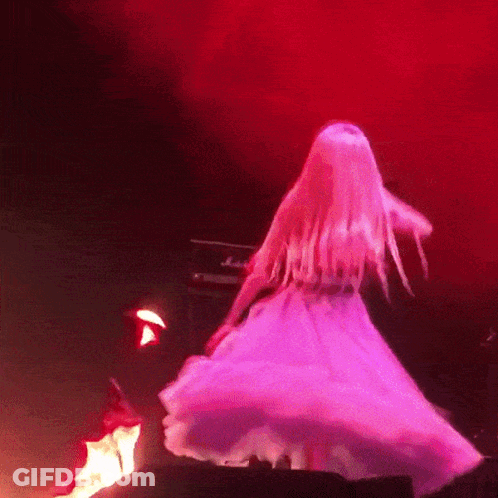 Woman In Pink Dress Dancing GIF