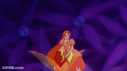 Woman In Pink Dress Flying With Child GIF