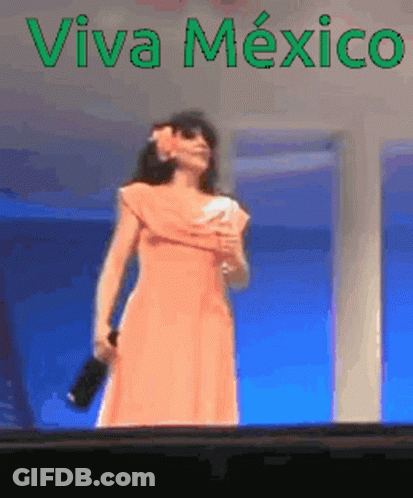 Woman In Pink Dress Holding Microphone GIF