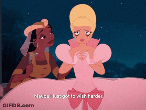 Woman In Pink Dress Maybe I Just Got To Wish Harder GIF