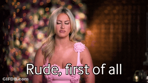 Woman In Pink Dress Rude First Of All GIF