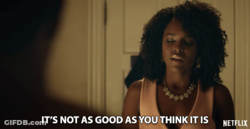 Woman In Pink Dress Saying It's Not As Good As You Think Netflix GIF